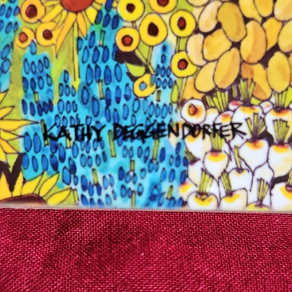 Kathy Deggendorf Studio Ceramic Landscape Art Trivet Coaster - Sisters Oregon
